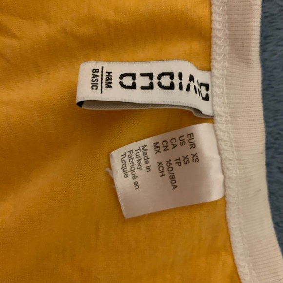 H&M Mustard & White Tee - Picture 5 of 5
